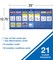 Carson Dellosa 25" x 12.75" Classroom Weekly Weather and Calendar Pocket Chart —Days of the Week, Abbreviations, Numbers, With Weather Condition Illustration Cards, Weekly Calendar Pocket Chart Blue